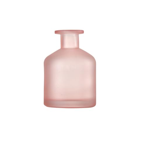 250ml Frosted Pink Empty Glass Reed Diffuser Bottles,Refillable Diffuser Bottle for Essential Oils,Aromatherapy Container for DIY Replacement Reed Diffuser,Fragrance Decoration,Crafts Decor
