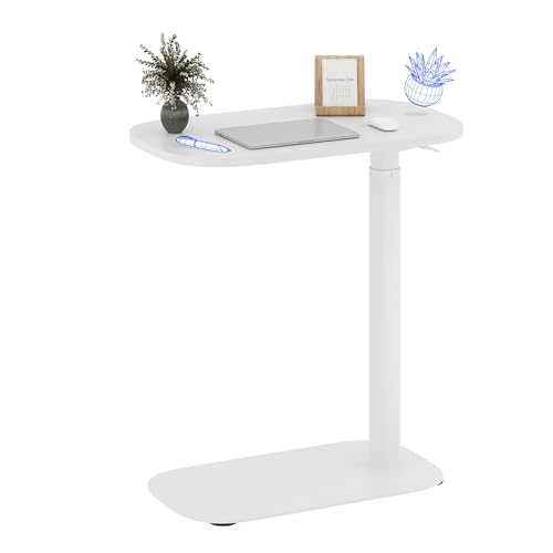 FLEXISPOT 24''Adjustable C Table Gas Spring Mobile Side End Table