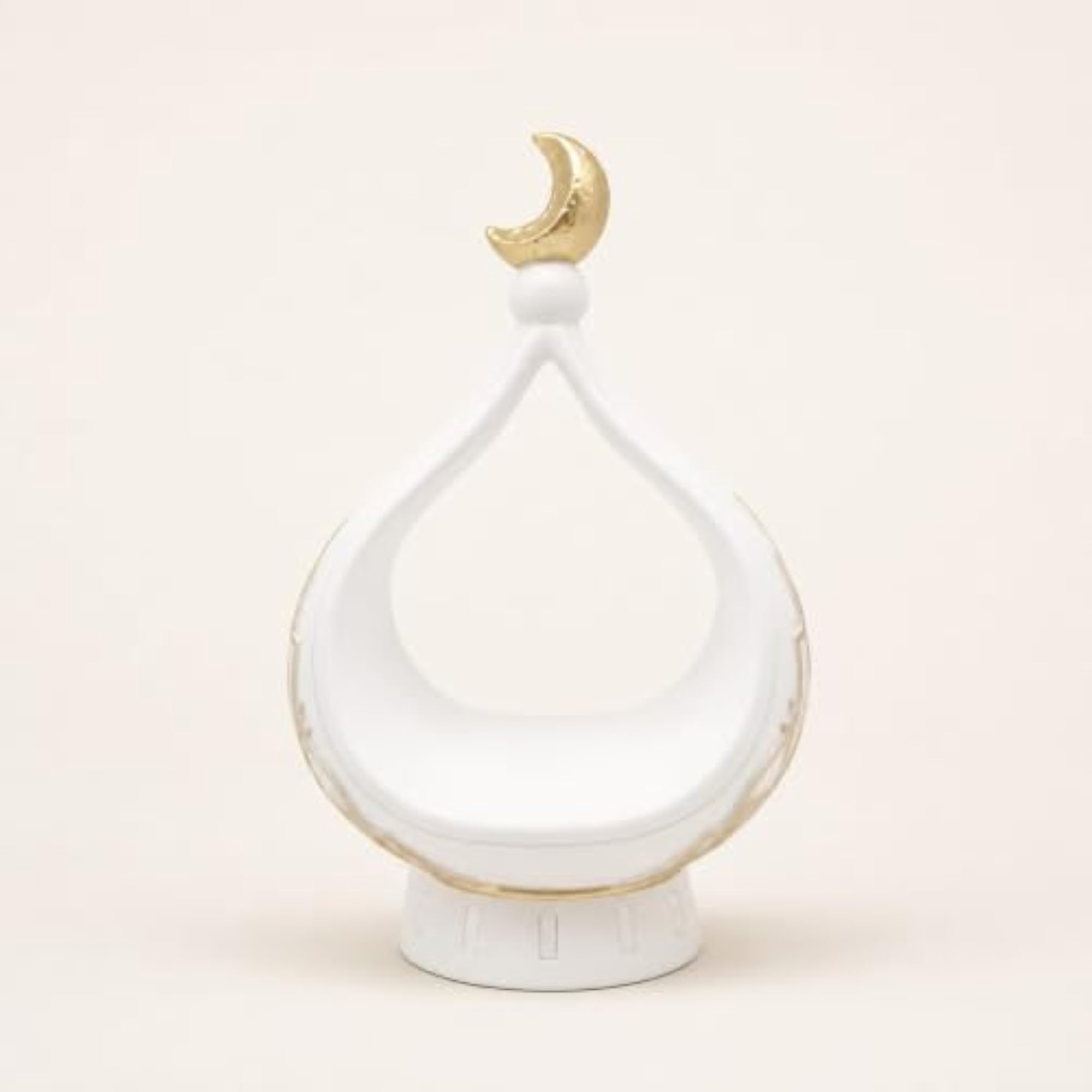 Decorative Crescent Moon Tabletop Ornament for Ramadan & Eid