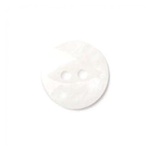 Crendon Pearlised Fish Eye Buttons White - per Pack of 60