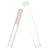 Artibetter Lippenpinsel Kleiner Größe mit Rundem Kopf Transparenter Silikon tragbarer Make Up Pinsel Präzise Lippenkontur Weißes Design für Lipgloss und Lippenbalsam