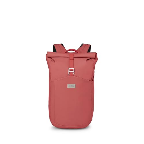 Image of Osprey Arcane Roll Top Commuter Backpack, Red Pampas Heather