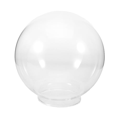 RORPOIR Paralume a Sfera in Vetro Trasparente 15 Cm, Paralume di Ricambio Rotondo a Bocca Aperta, per Lampade da Terra, Tavolo e Sospensione, Design Versatile per Ambienti Moderni