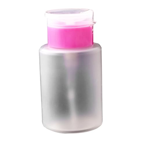 BEBEMOKO Botella Vacía Presionable para Esmalte y Removedor de Uñas Dispensador Plástico Reutilizable sin Fugas para Arte de Color Rosa