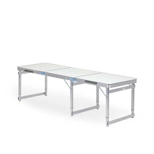 Image of Corvids 6 Feet Multipurpose Aluminium Folding Camping Table with Carrying Handle | Height Adjustable Table for Picnic, Hiking, Garden, Home, Outdoor & Indoor Use
