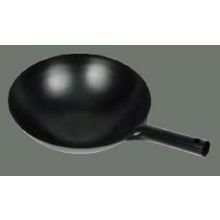 Wok chino de hierro negro Winco con mango integral