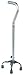 Carex Quad Cane with Offset Handle, Small Base