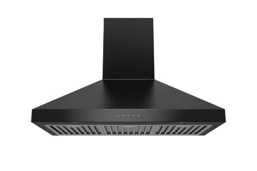 Image of Hauslane Wall Mount Range Hood 36 inch Convertible Black Hood PRO 450-860 CFM