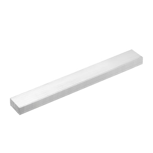 Image of uxcell Square Aluminum Flat Bar, 5 /8 inch Thick 1.2 inch Width 10 inch Length Square Aluminum Bar 6061 Aluminum Flat Plate, 16 x 30 x 254mm T6511 Solid New Mill Stock for Industrial Building