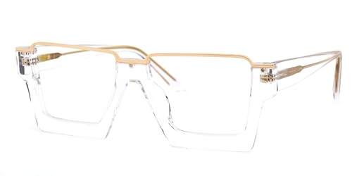 Image of VOOGLAM Rectangle Blue Light Blocking Glasses for Women Men Anti Eyestrain Dry Eyes Computer Phone TV Eyewear Dardhan