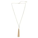 Steve Madden Heart Tassel Pendant Long Necklace