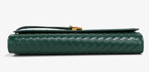 Trendy Woven Evening Clutch Purses Women Underarm Shoulder Handbag Cute Satchels Crossbody Purse PU Leather Wallet