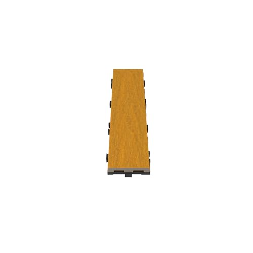 UltraShield Naturale 3 in. x 1 ft. Quick Composite Single Slat Deck Tile (4-Pieces per Box) (Floridian Orange)