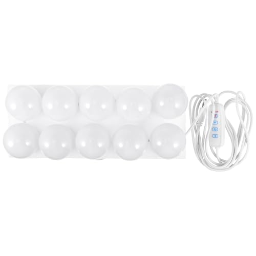GOOHOCHY Luces LED para Espejo de Maquillaje 10 Bombillas USB Regulables, Luz Neutra, Fácil de Transportar, Adecuado para Decoración de Dormitorio o Barberías