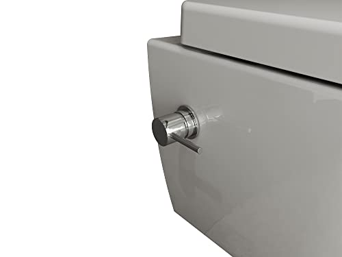 Aqua Bagno | Taharet Toilette mit Bidet-Funktion, Absenkautomatik, spülrandlos, hochwertige weiße Keramik | 51,5 cm kurz – Bild 6