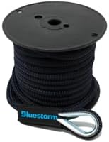 3/8" x 50 Double Braid Navy Anchor Line - Made in USA