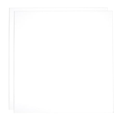 Image of ABS Plastic Sheet 8 x 8 Inch,Flexible Plastic Sheets 1 /12 Inch Thick Thermoplastic Sheet with Leather Texture Transparent for DIY Crafts Decors 2Pcs