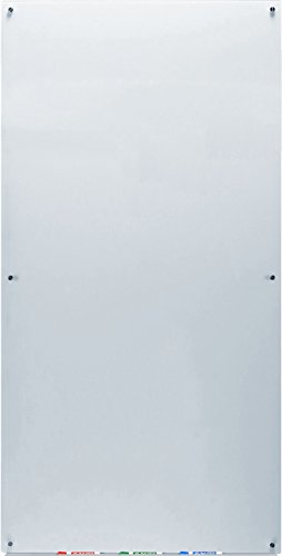 Audio-Visual Direct White Glass Dry-Erase Board Set - 6' X 3' - Includes Hardware & Marker Tray (Non-Magnetic) #TOP1