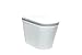 Trone Ganza GETBCERN12.WH Electronic Bidet Toilet, Floor-Mounted Toilet Bowl with Built-in Bidet, Advanced Smart Toilet with Heated Toilet Seat and On-Demand Warm Water, White