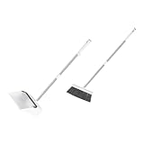 SHERCHPRY Escoba y Recogedor Multifuncional para Limpieza Doméstica Ergonómico y Compacto Adecuado para de Madera Baldosa y Almacenamiento Vertical para Interiores y Exteriores
