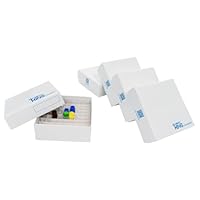 5 stücke kryobox, mikrozentrifugenröhrchenbehälter aus karton, kryogene aufbewahrungsboxen für die lagerung von 1,5-2,0 millilitern mikroröhrchen und kryogeräten, 81 gitter, Ohne Film