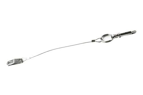 Marine City 316 Stainless Steel Quick Release Pin w/Drop Cam & Spring 1/4" x 1" Grip Lanyard Prevents Loss Bimini Top silver