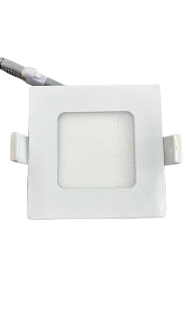Eco Plus Square Led Slim Panel Light | Household Dimmable LED Recessed Ceiling Panel Light Bulb AC85-265V (Warm White, 4W)-image-30