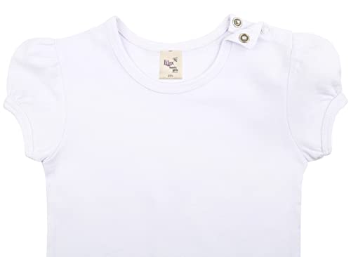 Lilax Baby Girls' Basic T-Shirt Short Sleeve Crewneck Tee3