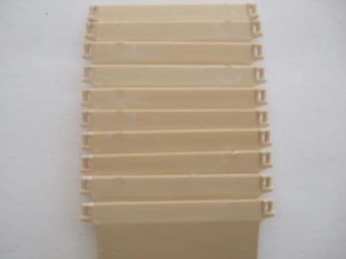 uk-blindparts PACK OF 10 BEIGE VERTICAL BLIND BOTTOM WEIGHTS FOR WIDE (3.5") BLIND SLATS