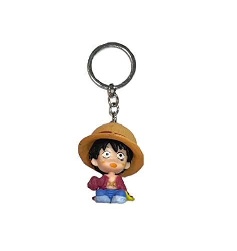 Image of AUGEN One Piece 4 Set Action Figure Keychain Limited Edition for Car, Decoration, Cake, Office Desk & Study Table -Pack of 4 Pieces