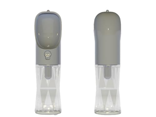 Botella de Agua portatil, Botella de Agua para Viaje, Botella de Agua portatil para Mascotas, Botella de Agua para Exteriores, Botella de Paseo tamaño único, Color Gris