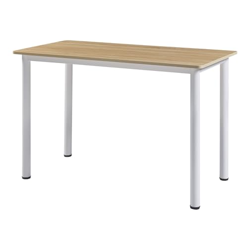 [en.casa] Esstisch Tammela Küchentisch für 4 Personen 120 x 60 cm Esszimmertisch rechteckige Tischplatte Stahlbeine Eicheoptik