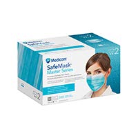 Medicom 2055 Level 2 Master Series SafeMask, Aquamarine (Pack of 500)