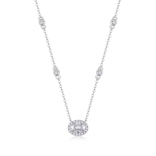 Collier moissanite argent pour l'anniversaire de mariage et cadeaux de fiançailles
