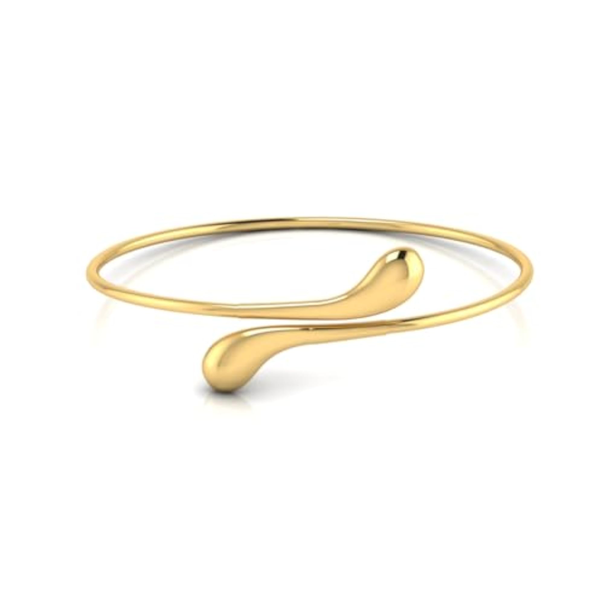 Elegant Elongated Tear Drop Bangle, Stylish Design