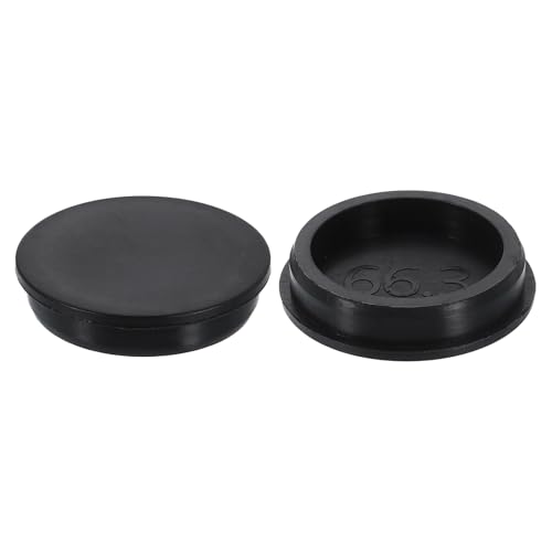 Image of uxcell 2Pcs Silicone Hole Plug, Waterproof Round Rubber Stoppers Bottle Seal Plugs Tube Pipe End Caps for 65mm /2.56 inch Hole for Bathtub Bottle, Black