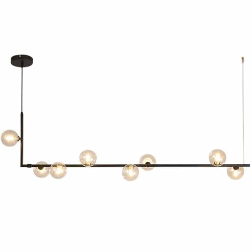 Suspension linéaire à globes en verre transparent à intensité variable - 2