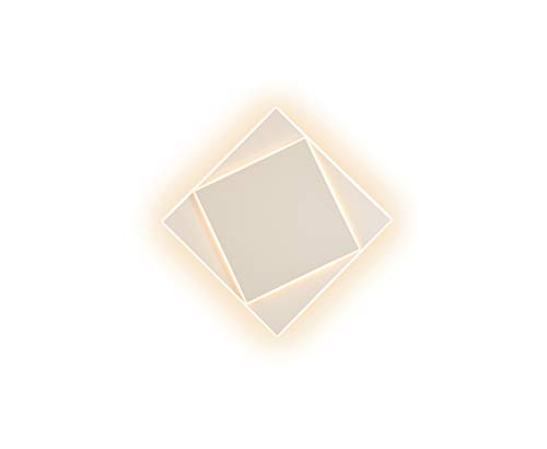 Aplique LED MANTRA DAKLA cuadrado color blanco LED 18W - 3000K - 1090 LMS. 28cm de lado