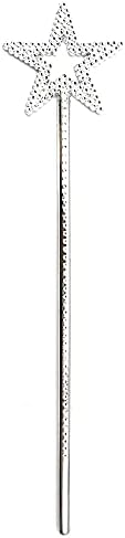 UOUYOO Silver 13 Inches Star Wand Angel Wand Princess Fairy Wand