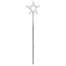 UOUYOO Silver 13 Inches Star Wand Angel Wand Sticks Princess Wand Fairy Wand Plating Wand Silver Star Wands for Halloween, Christmas, Thanksgiving, Holiday Shows