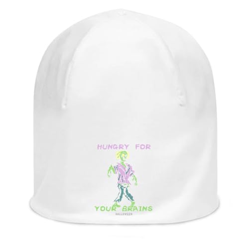 Bonnet zombie Halloween fin stretch coton blanc pour garder la tête au chaud sans transpirer
