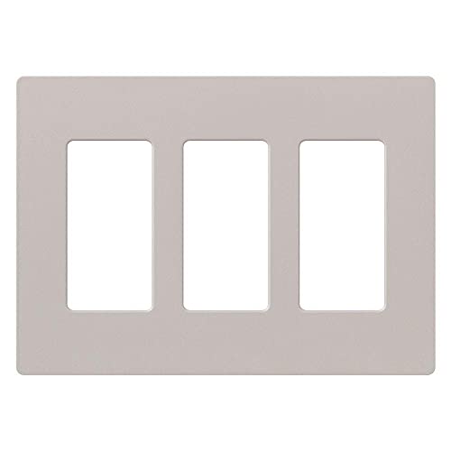 Lutron Claro 3 Gang Decorator/Rocker Wallplate, Satin, Taupe (1-Pack) | SC-3-TP
