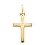 Alexander Castle Pendentif croix en or 9 carats pour femme avec boîte cadeau