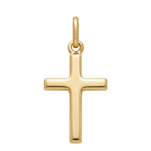 Alexander Castle Small 9ct Gold Cross Pendant Necklace With Jewellery Gift Box