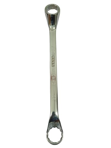 Image of Tata Agrico 30mm Double Ring Spanner (Box Wrench), Heavy Duty Chrome Vanadium Steel, Polished Offset Ring Ends for Tightening Nuts & Bolts