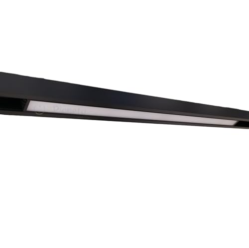 Faretto Proiettore a Barra lineare led 20W Nero Magnetico copertura opaca per Binario 48V luce calda naturale bianca