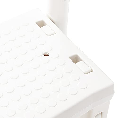 Escalera para piscina 4 peldaños blanca resistente miniatura 3