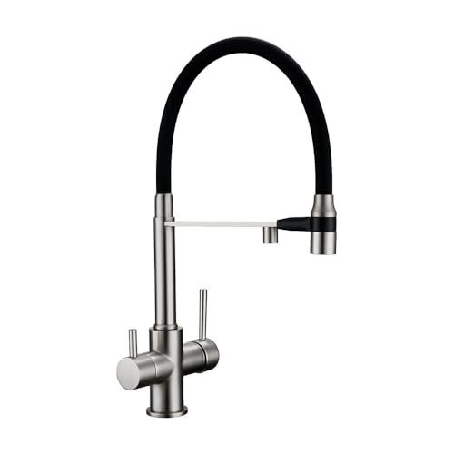 Robinet d'évier de cuisine résistant avec douchette extractible 3 modes