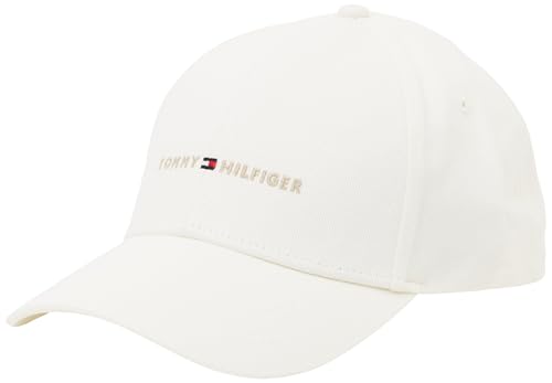 Tommy Hilfiger Gorra Hombre Foundation Panel de algodón, Blanco (Ivory Silk), Talla Única