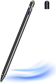 Stylus Pen Tablet Pen for All Touch Screens 1.45mm Fine Tip Input Pens ipad pen for Smartphone Compatible with iPads/Tablets/iPhones/Samsung/Lenovo/Android/iOS with Two Caps (Black)